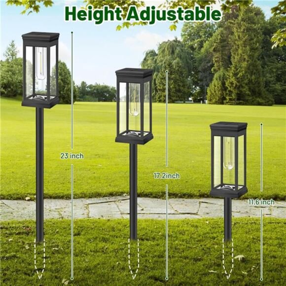 Solar Pathway Lights Outdoor LED Yard Garden Walkway Sun Powered Waterproof Ligh - Picture 6 of 7